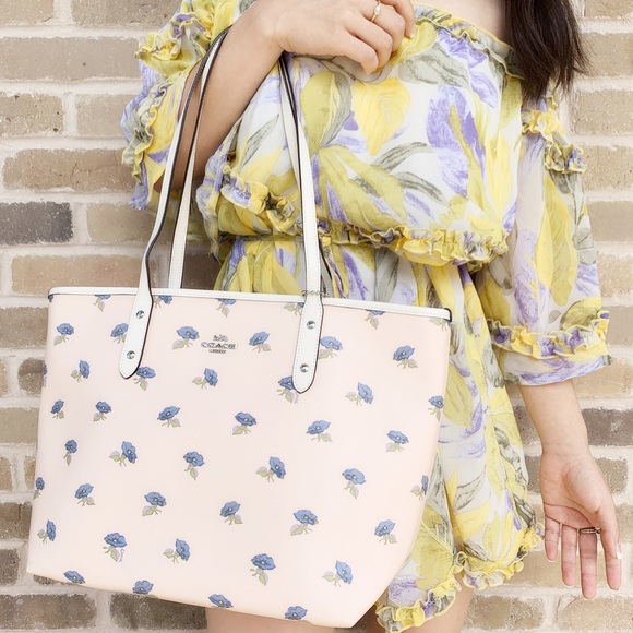 Coach city zip tote pink floral - Picture 2 of 7